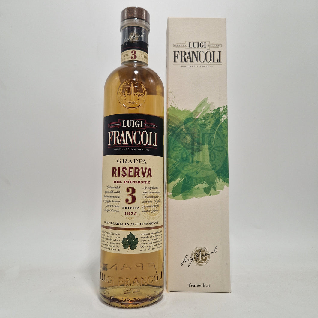 Grappa Luigi Francoli RISERVA 3 - Astucciata