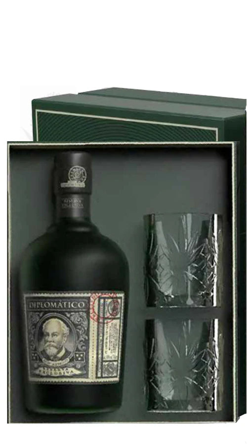 Diplomático Reserva Exclusiva Rum 700ml + 2 Bicchieri Tumbler, In Astuccio Regalo